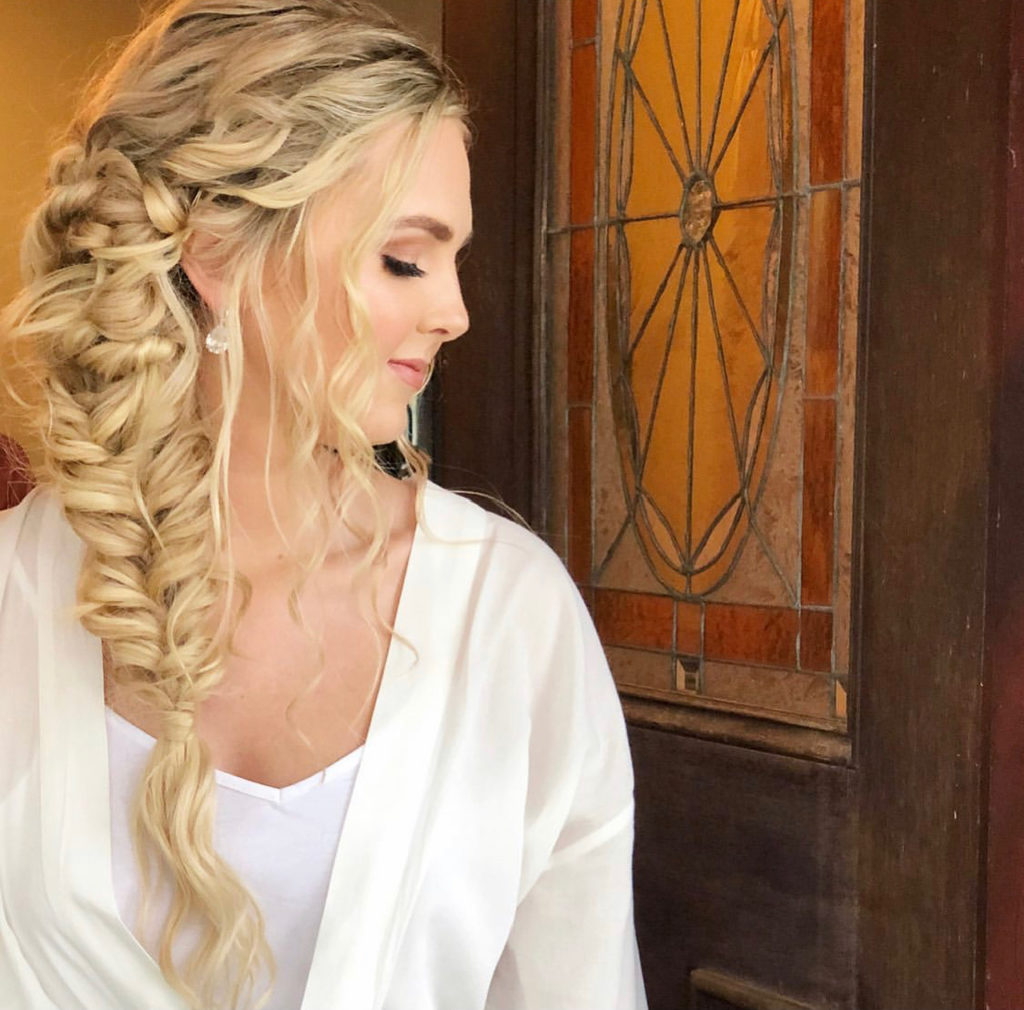 Bride with textured braid style