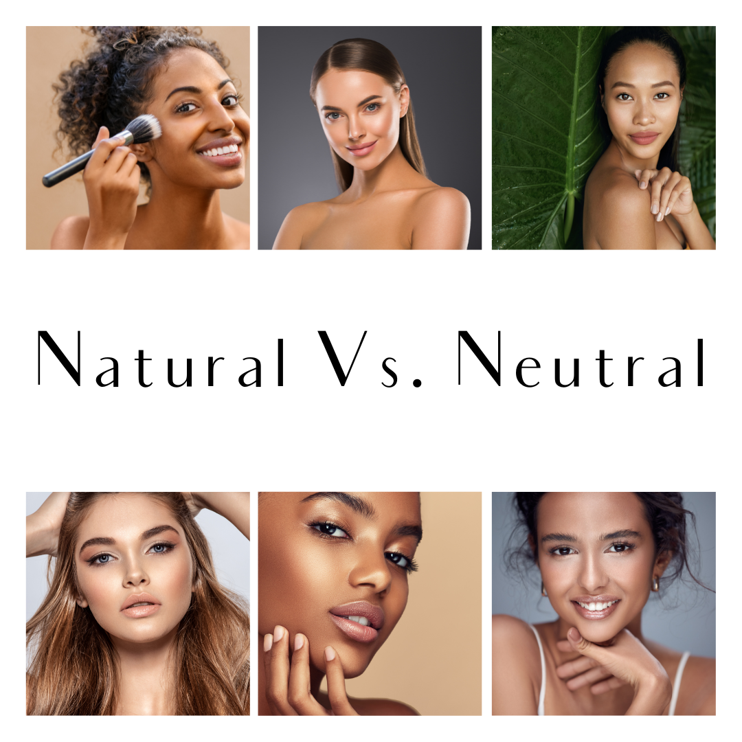 Various makeup looks ranging from natural to neutral